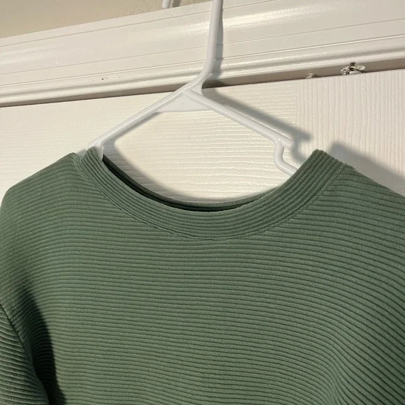 Albion Atlas Olive Green Ribbed Sweater Dress Sz L EUC - Picture 7 of 11